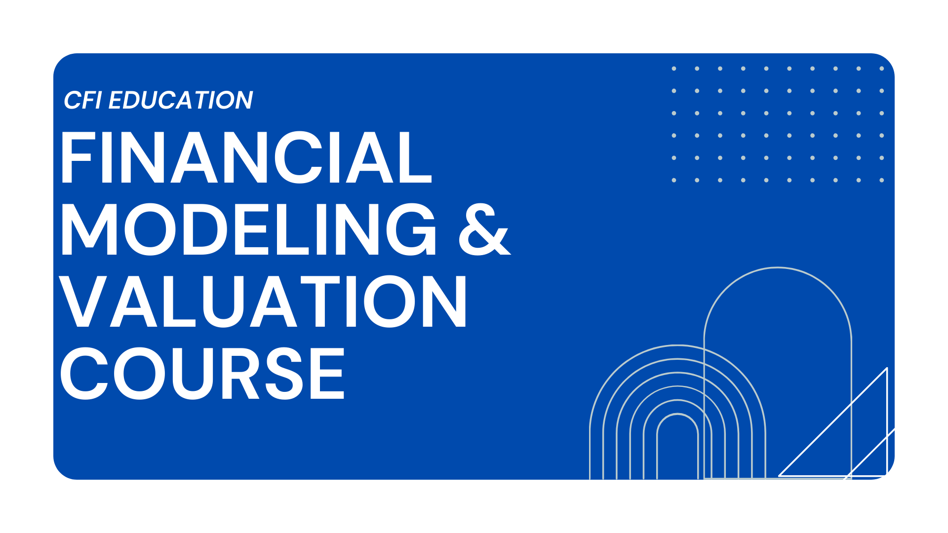 Financial modeling & valuation course